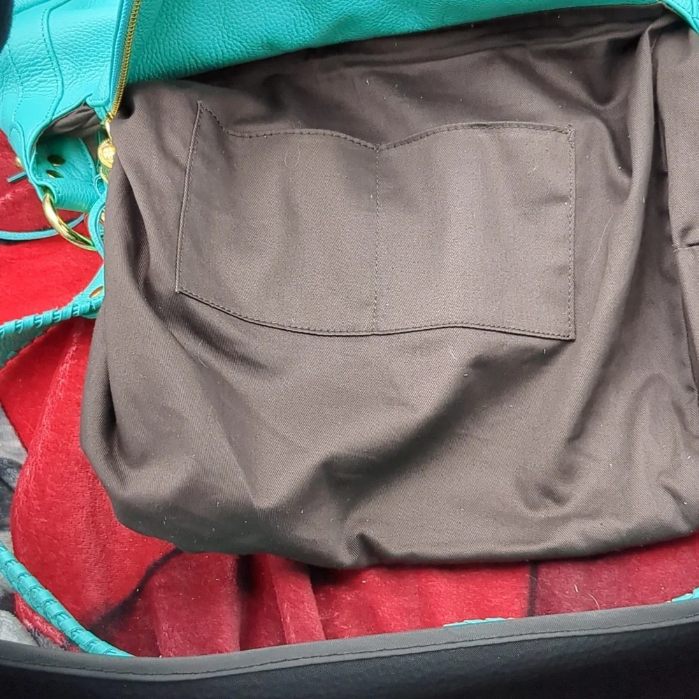 Onna Ehrich Cyan large leather bag